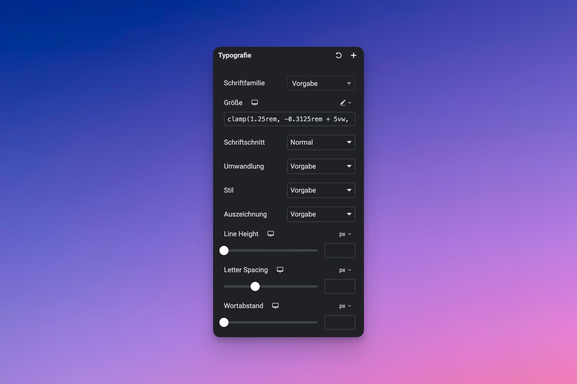clamp() im Elementor Pro Pagebuilder am Beispiel einer Überschrift