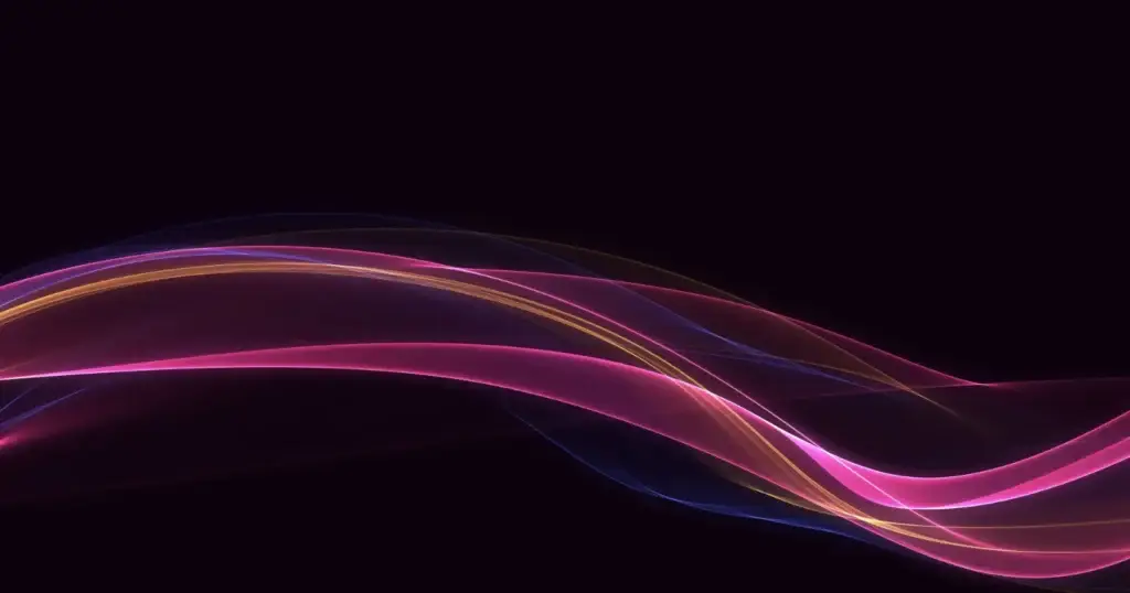 Fließende Lichtwelle in Violett und Pink auf dunklem Hintergrund